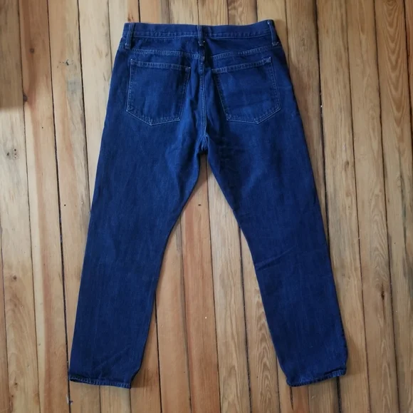 J.Crew Selvedge Straight Fit Flex Jeans (Dark Wash) denim men size 32 x 30 - Picture 2 of 6